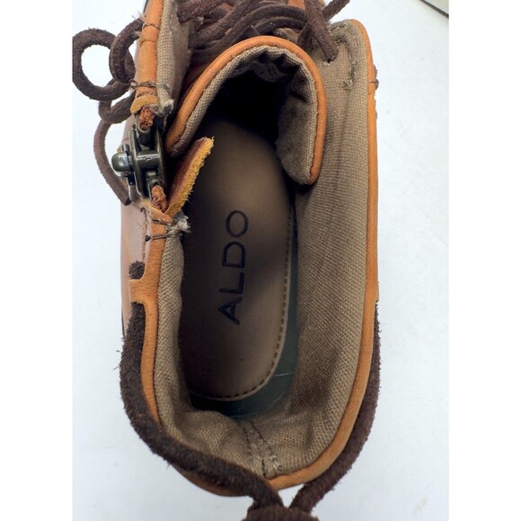 Aldo Men’s high top Brown Leather Sneakers shoes men size 8 / EU41/ UK 7 main image 5